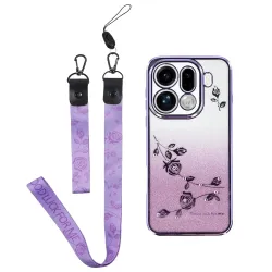 Coque Oppo Find X9 Pro 5G Fleur Strass Dégradé à Lanières