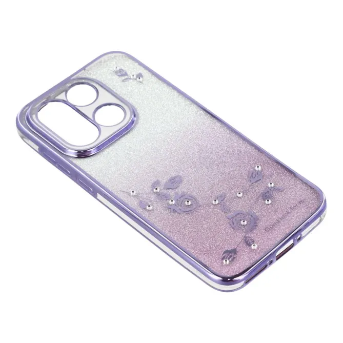 Coque OnePlus 15 Fleur Strass Dégradé