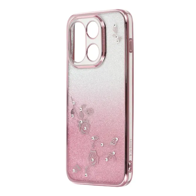 Coque OnePlus 15 Fleur Strass Dégradé à Lanières