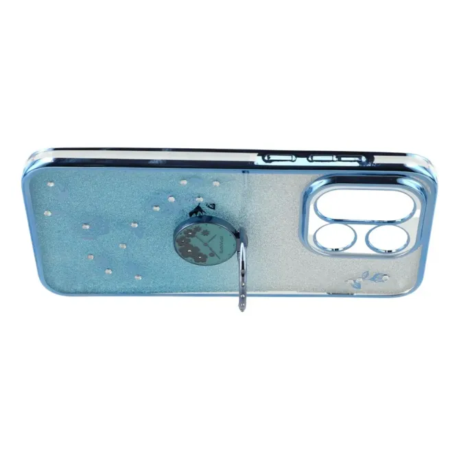 Coque OnePlus 15 Fleur Strass Dégradé avec Anneau