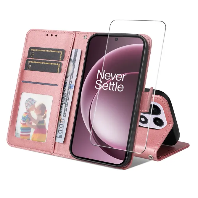 Housse OnePlus 15 Portefeuille avec Verre Trempé