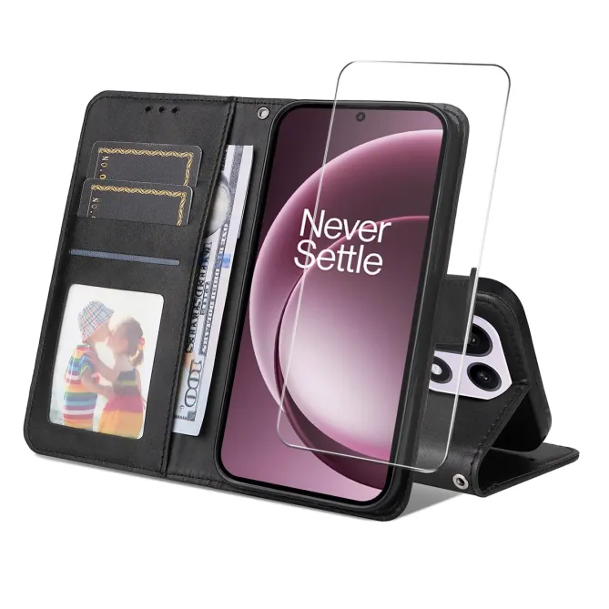 Housse OnePlus 15 Portefeuille avec Verre Trempé