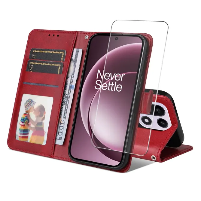 Housse OnePlus 15 Portefeuille avec Verre Trempé