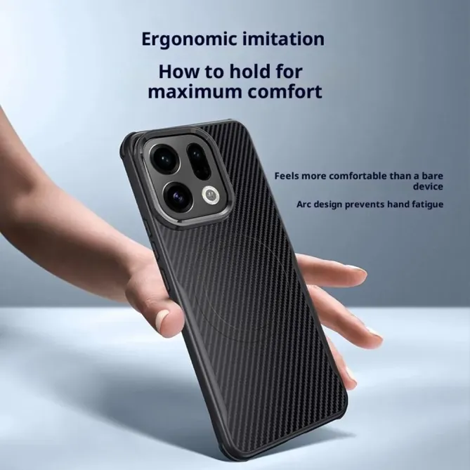 Coque Oppo Find X9 Pro 5G Finition Carbone Coins Renforcés | Raxon