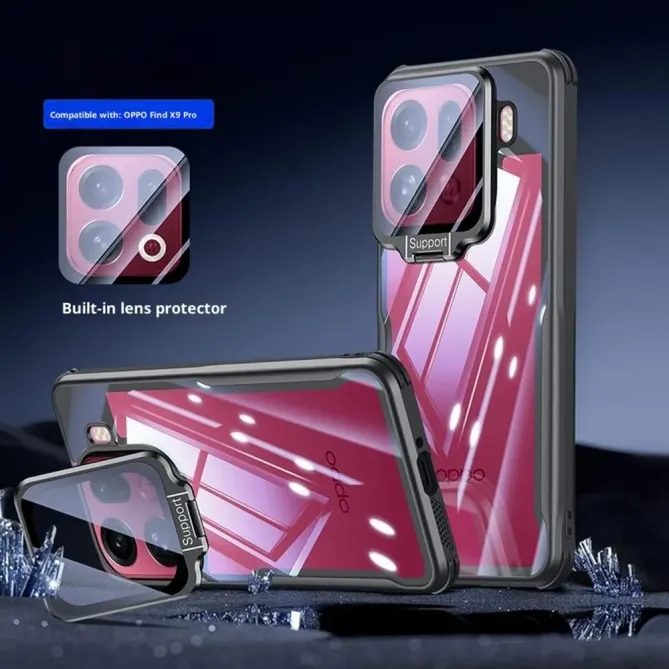 Coque Oppo Find X9 Pro 5G Transparente Support Lentille Verre