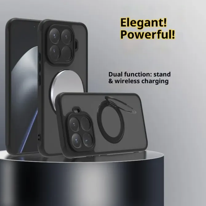 Coque Xiaomi 15T Pro avec Anneau Support MagSafe et Verre Trempé