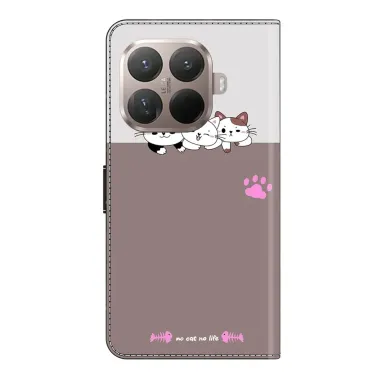 Housse Xiaomi 15T Pro avec Motif Chat Mignon et Support Vidéo