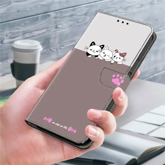 Housse Xiaomi 15T Pro avec Motif Chat Mignon et Support Vidéo