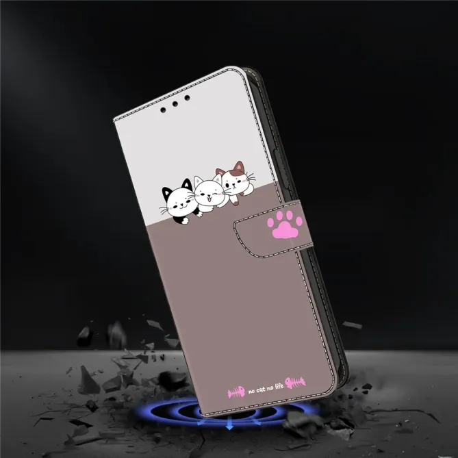 Housse Xiaomi 15T Pro avec Motif Chat Mignon et Support Vidéo