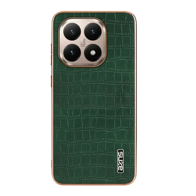 Coque Xiaomi 15T Pro Effet Peau de Crocodile avec Contours Métallisés