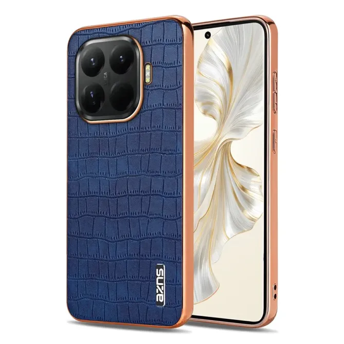Coque Xiaomi 15T Pro Effet Peau de Crocodile avec Contours Métallisés