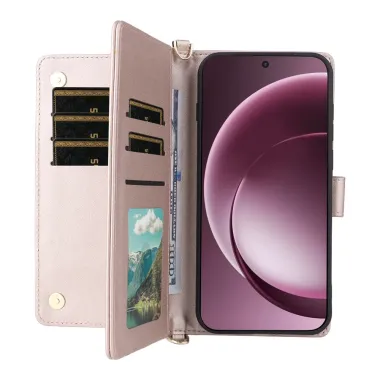 Housse OnePlus 15 Bandoulière Matelassée Or Rose - photo 2
