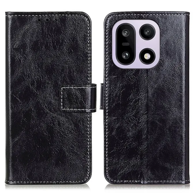 Housse OnePlus 15 effet cuir luxueux coutures