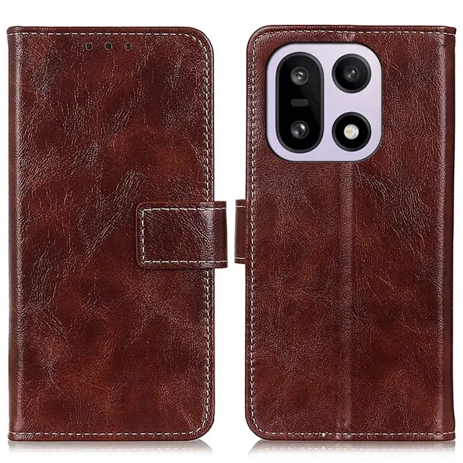Housse OnePlus 15 effet cuir luxueux coutures