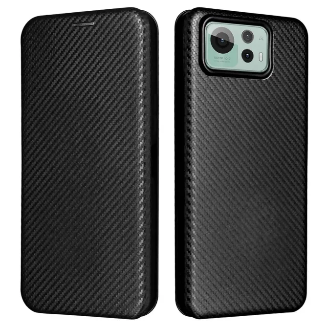 Flip Cover Zenfone 12 Ultra design fibre de carbone