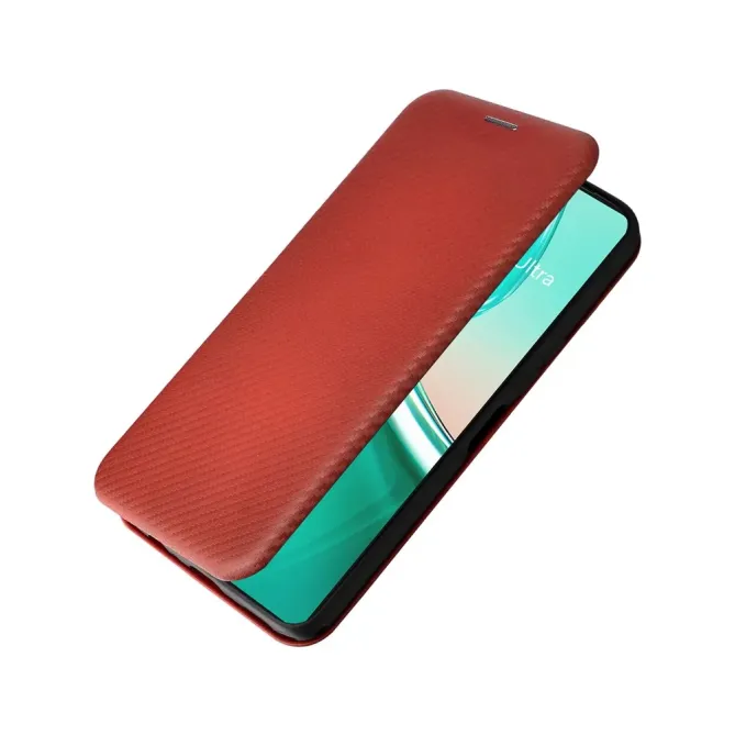 Flip Cover Zenfone 12 Ultra design fibre de carbone