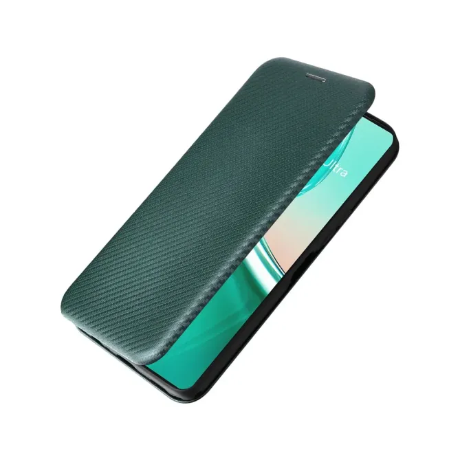 Flip Cover Zenfone 12 Ultra design fibre de carbone
