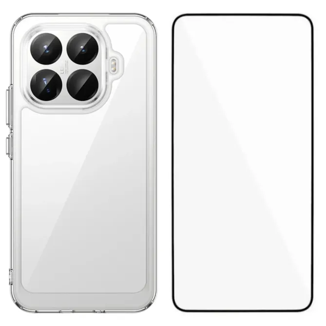 Coque transparente Xiaomi 15T Pro avec protection d'écran en verre tre