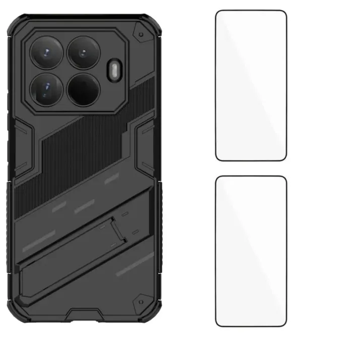 Coque Xiaomi 15T Pro HERA avec support et 2 verres trempés