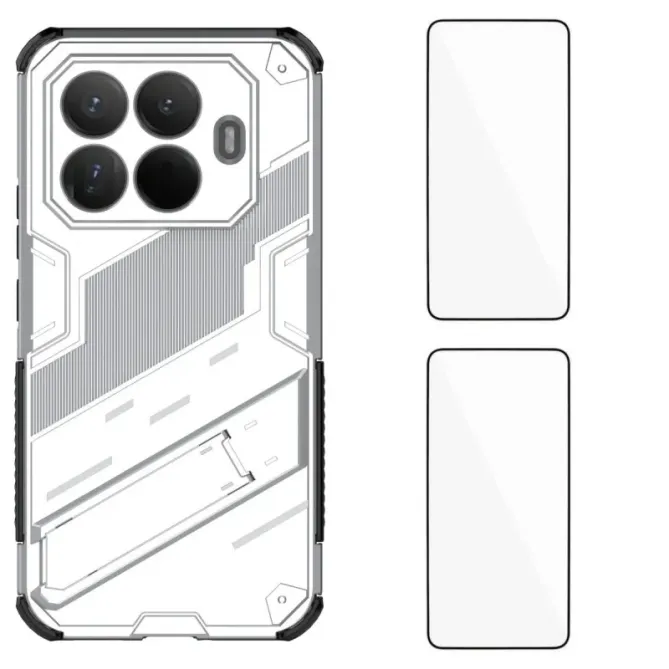 Coque Xiaomi 15T Pro HERA avec support et 2 verres trempés