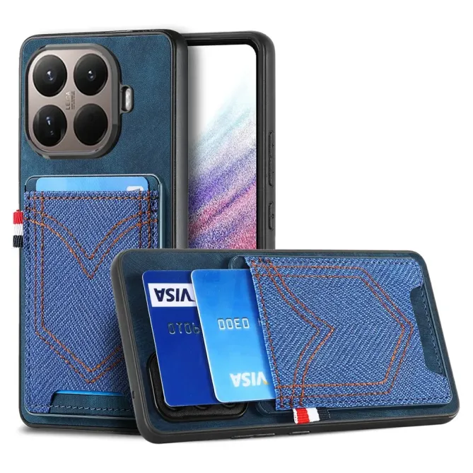 Coque Xiaomi 15T Pro jean rétro porte-cartes | JEANS ZIP