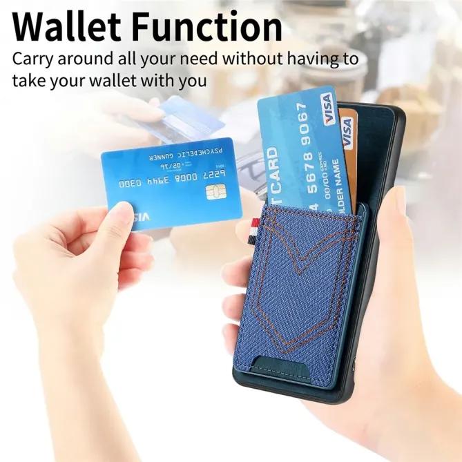 Coque Xiaomi 15T Pro jean rétro porte-cartes | JEANS ZIP