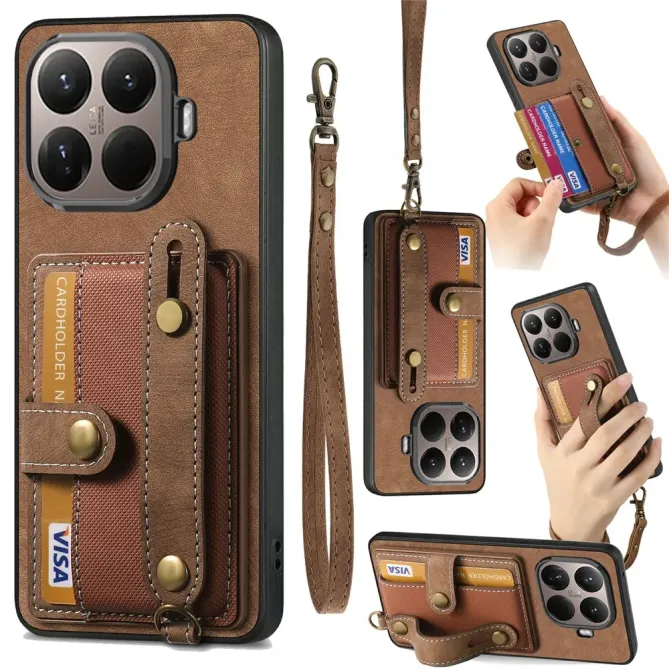 Coque Xiaomi 15T Pro rétro porte-cartes & dragonne | CROSSBAND