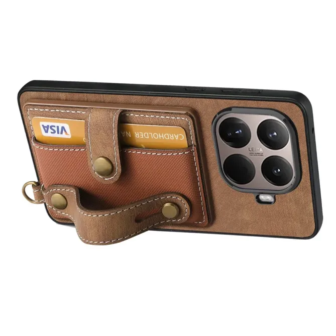 Coque Xiaomi 15T Pro rétro porte-cartes & dragonne | CROSSBAND