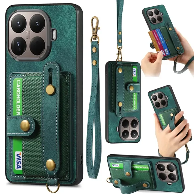 Coque Xiaomi 15T Pro rétro porte-cartes & dragonne | CROSSBAND