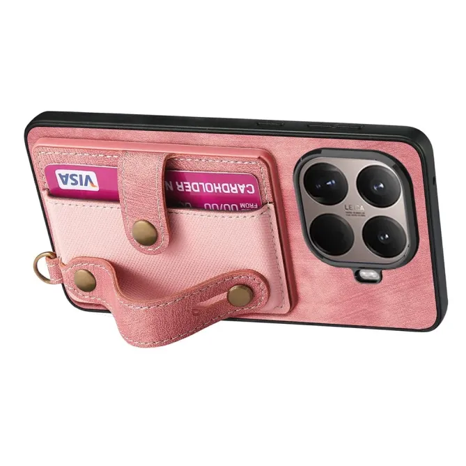 Coque Xiaomi 15T Pro rétro porte-cartes & dragonne | CROSSBAND