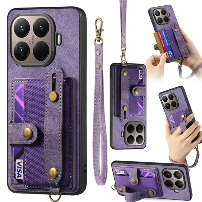 Coque Xiaomi 15T Pro rétro porte-cartes & dragonne | CROSSBAND