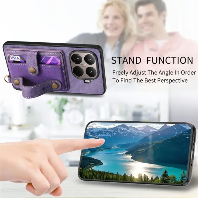 Coque Xiaomi 15T Pro rétro porte-cartes & dragonne | CROSSBAND