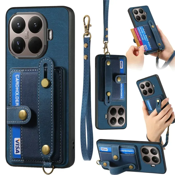 Coque Xiaomi 15T Pro rétro porte-cartes & dragonne | CROSSBAND