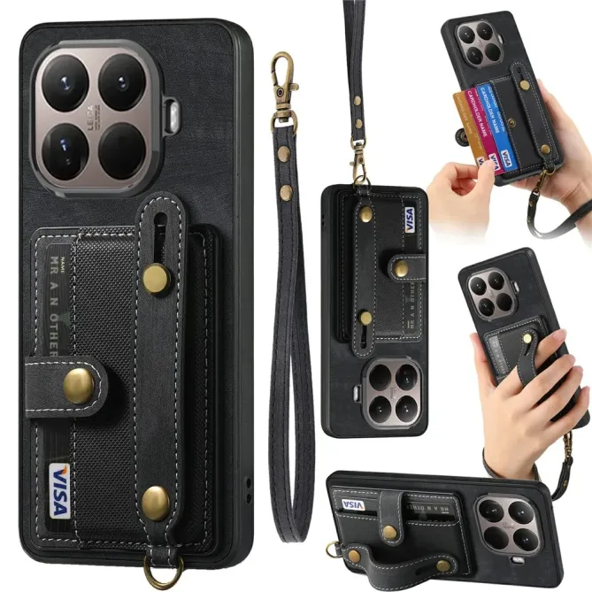 Coque Xiaomi 15T Pro rétro porte-cartes & dragonne | CROSSBAND