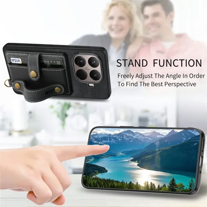 Coque Xiaomi 15T Pro rétro porte-cartes & dragonne | CROSSBAND