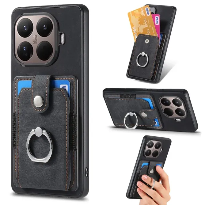 Coque Xiaomi 15T Pro avec porte-cartes, anneau et support