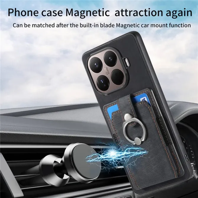 Coque Xiaomi 15T Pro avec porte-cartes, anneau et support