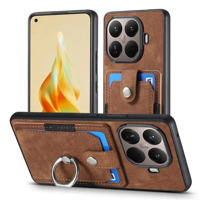 Coque Xiaomi 15T Pro avec porte-cartes, anneau et support