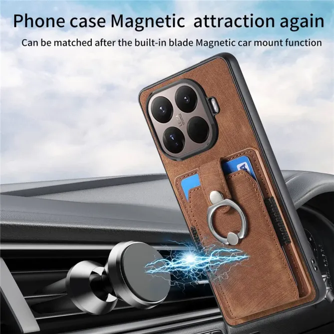 Coque Xiaomi 15T Pro avec porte-cartes, anneau et support