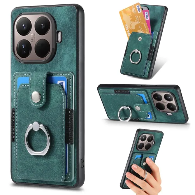 Coque Xiaomi 15T Pro avec porte-cartes, anneau et support