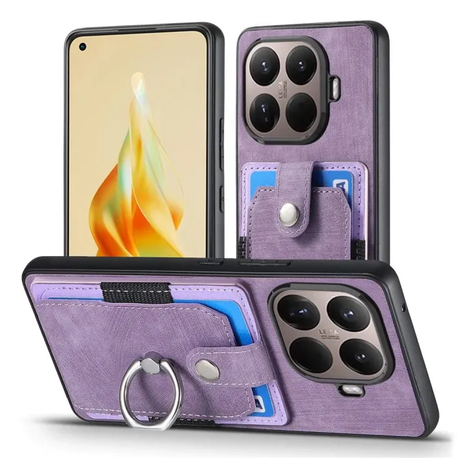 Coque Xiaomi 15T Pro avec porte-cartes, anneau et support