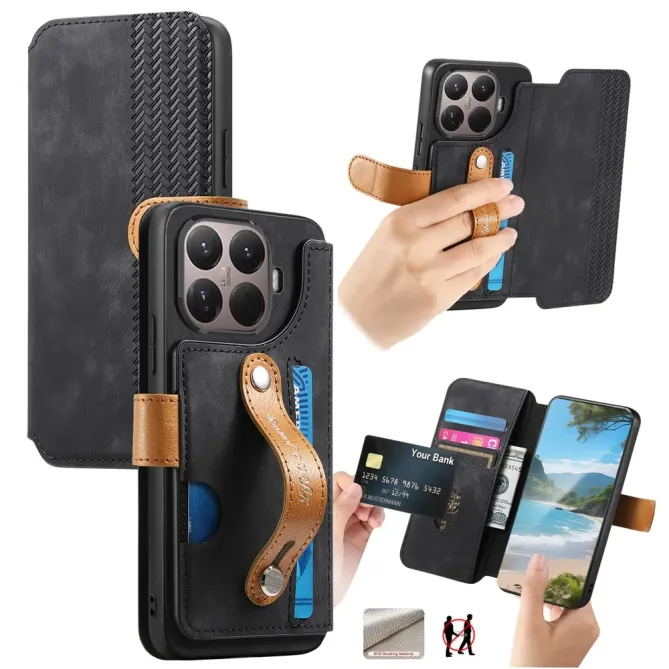 Coque Portefeuille Pour Xiaomi 15T Pro 5G - Cuir PU Rétro - Porte Cartes, RFID Blocage - Support Intégré - Housse De Protection