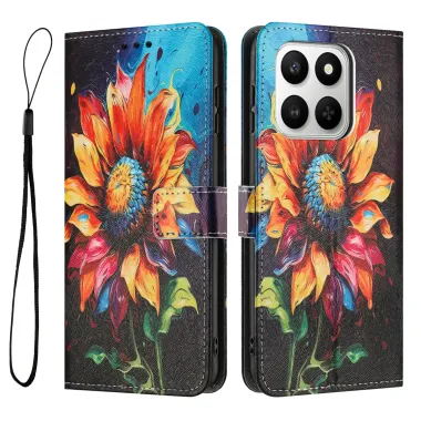 Housse Honor 400 Smart 5G / 4G, impression tournesol artistique