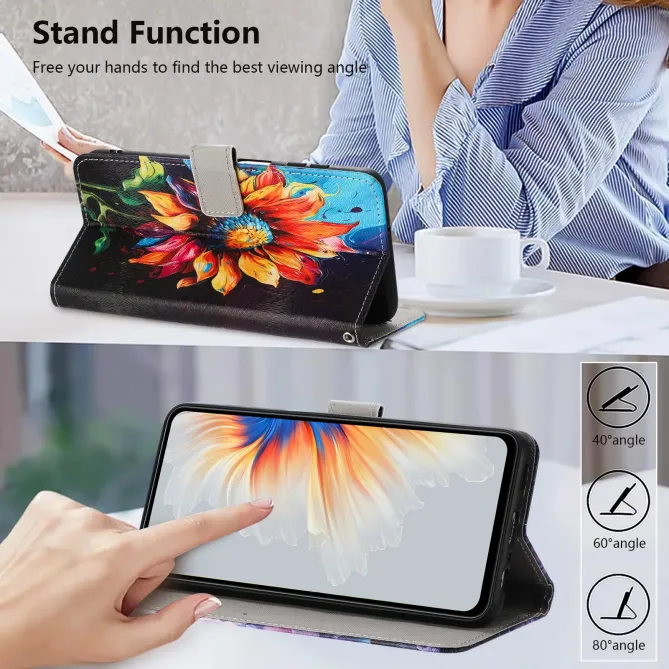 Housse Honor 400 Smart 5G / 4G, impression tournesol artistique