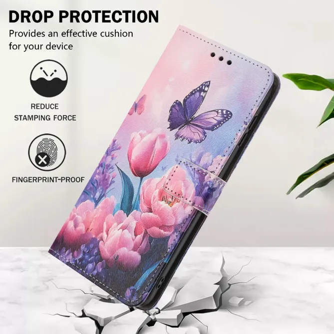 Housse Honor 400 Smart 5G / 4G, design papillon et fleurs