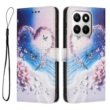 Housse Honor 400 Smart 5G / 4G, illustration cœur et papillons