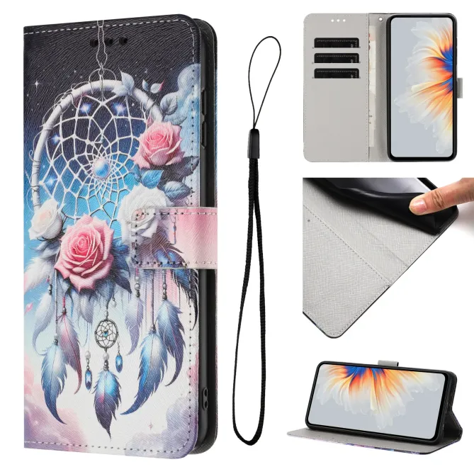 Housse Honor 400 Smart 5G / 4G, attrape-rêves et roses
