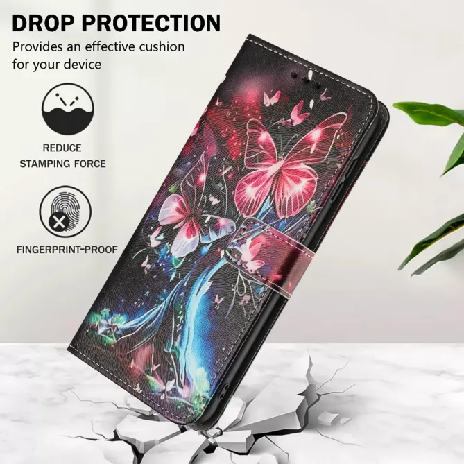 Housse Honor 400 Smart 5G / 4G, arbre lumineux et papillons