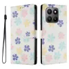 Housse portefeuille Honor 400 Smart 5G / 4G fleurs colorées, étui