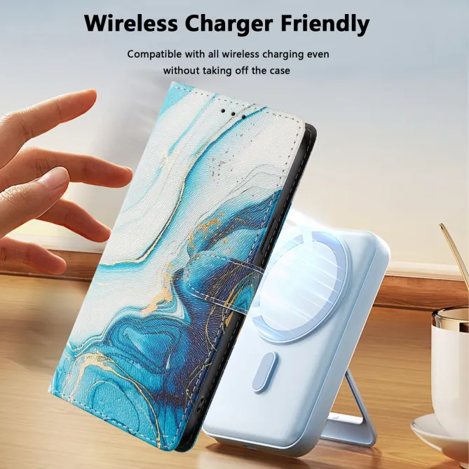Housse Honor 400 Smart 5G / 4G marbrée bleu et or